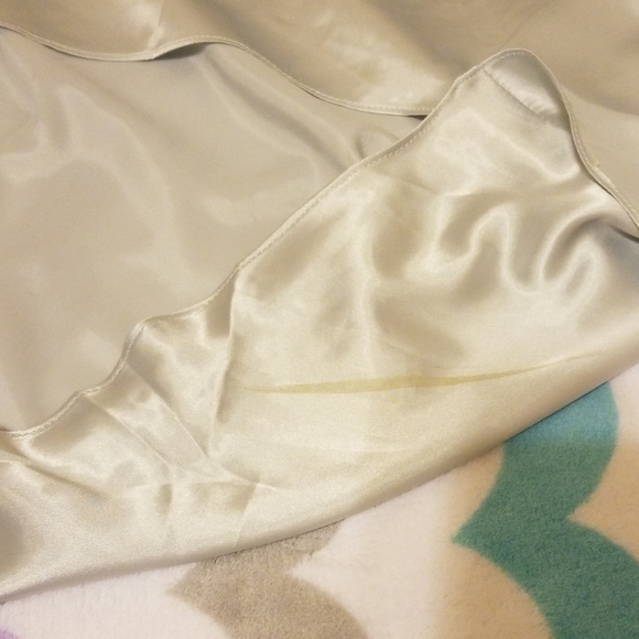 Women's Silk Silver Long Formal Dress Gown Size 6 - Picture 8 of 8